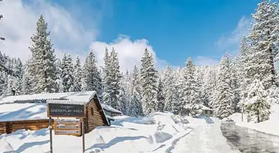 Granlibakken Lake Tahoe cross country ski center entrance