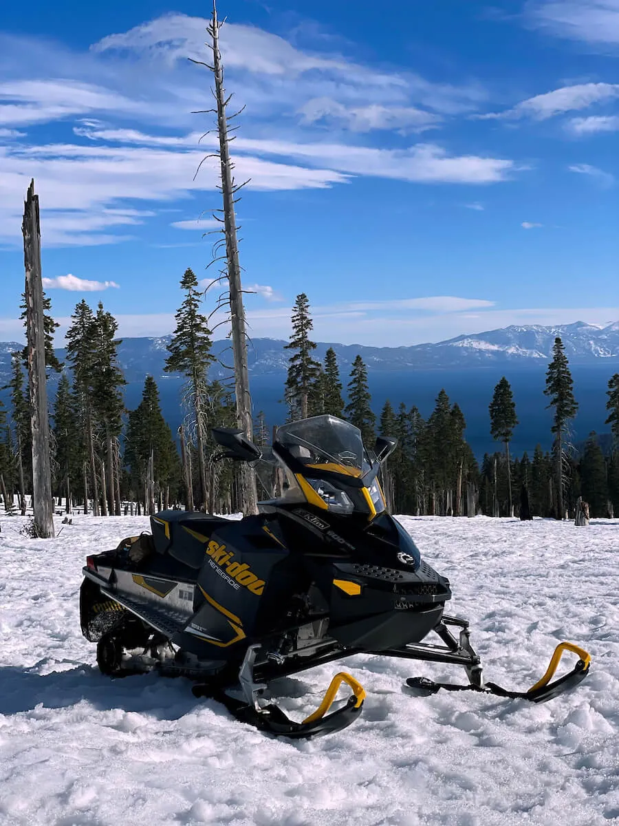 Snowmobiling in Lake Tahoe